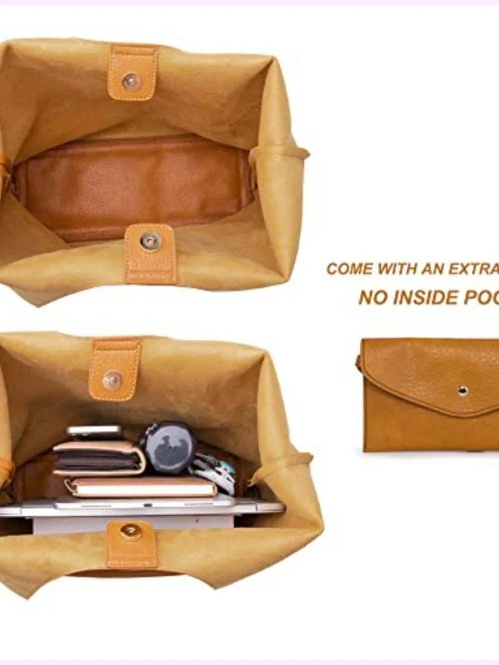 Slouchy Hobo Bag with Tassel Detailing and Matching Wallet